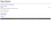 Tablet Screenshot of blog.teamwhitney.com